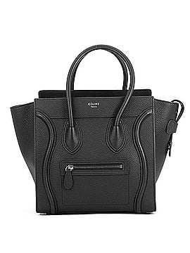 Céline Celine handbag, Luggage Micro Shopper 167793, black. (view 1)