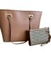 Anne Klein Stripes Tan Black Tote One size - photo 2