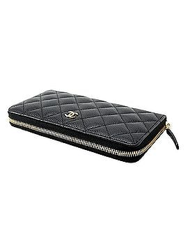 Chanel Chanel Matelassé Classic Long Zip Wallet with Coco Mark, Caviar Skin, A50097, Black. (CHANEL Women's Wallet) (view 2)