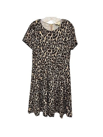 Kate Spade New York Autumn Leopard Print Fit and Flare Dress Casual Dress (view 1)