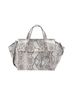 Henri Bendel 100% Leather Snake Print Gray Tan Leather Satchel One size - photo 1
