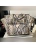 Henri Bendel 100% Leather Snake Print Gray Tan Leather Satchel One size - photo 11