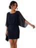 Cache 100% Polyester 8% Spandex Solid Blue Cocktail Dress Size 2 - photo 1