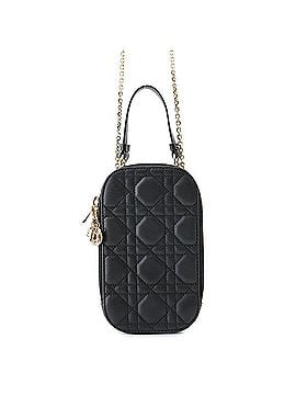 Christian Dior Christian Dior phone case, Lady Call'in holder, Cannage S0872ONMJ, black; handbag, women's; (view 1)