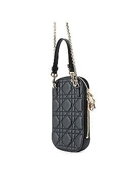 Christian Dior Christian Dior phone case, Lady Call'in holder, Cannage S0872ONMJ, black; handbag, women's; (view 2)