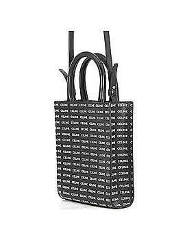 Céline Celine Mini Vertical Cabas Leather Handbag 194372DT2 CELINE 2-way Shoulder Bag Black White (view 2)