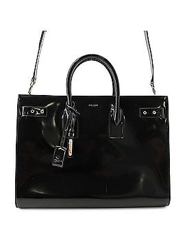 Yves Saint Laurent Yves Saint Laurent Saint Laurent Paris handbag, Sac de Jour, large, patent leather, 631526, SAINT LAURENT PARIS, 2-way shoulder bag, men's, black. (view 1)