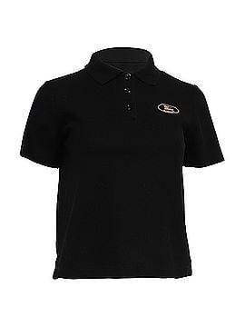 Burberry Burberry Logo-Embroidered Polo Shirt in Black Cotton (view 1)