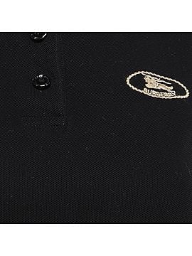 Burberry Burberry Logo-Embroidered Polo Shirt in Black Cotton (view 2)