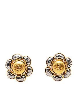 Chanel Chanel Coco Mark Vintage Earrings, 97A Stamp, Gold and Silver Plated, Women's CHANEL (view 1)