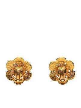 Chanel Chanel Coco Mark Vintage Earrings, 97A Stamp, Gold and Silver Plated, Women's CHANEL (view 2)