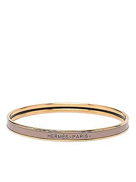 Hermès Hermes Uni XS Enamel Bracelet Bangle, Beige with Gold Plating, Women's. (view 1)