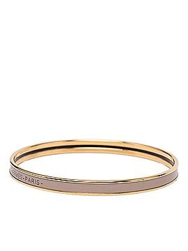 Hermès Hermes Uni XS Enamel Bracelet Bangle, Beige with Gold Plating, Women's. (view 2)