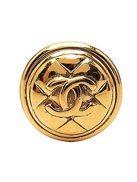 Chanel Chanel Coco Mark Vintage Round Brooch Gold Plated Women's CHANEL (view 1)
