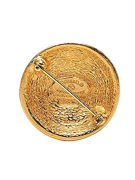 Chanel Chanel Coco Mark Vintage Round Brooch Gold Plated Women's CHANEL (view 2)