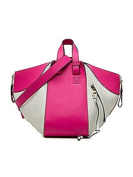 Loewe Loewe Anagram Hammock Small Shoulder Bag, 2-Way Handbag, Pink and White Leather, Women's LOEWE (view 1)
