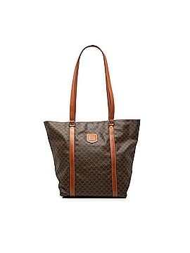 Céline Celine Macadam Tote Bag Shoulder Brown Leather Women's CELINE (view 1)