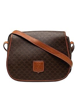 Céline Celine Macadam Crossbody Shoulder Bag JMB12 Brown Leather Women's CELINE (view 1)
