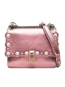 Fendi Fendi Kanai Studded Crossbody Chain Shoulder Bag 8M0381 Metallic Pink Leather Women's FENDI (view 1)
