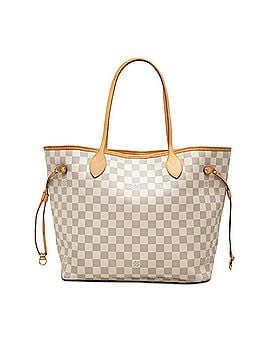 Louis Vuitton Louis Vuitton Damier Azur Neverfull MM Tote Bag Shoulder N51107 White Ivory Leather Women's LOUIS VUITTON (view 1)