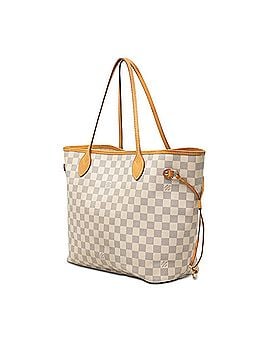 Louis Vuitton Louis Vuitton Damier Azur Neverfull MM Tote Bag Shoulder N51107 White Ivory Leather Women's LOUIS VUITTON (view 2)