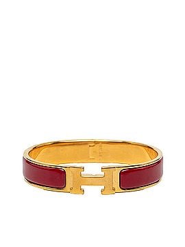 Hermès Hermes Click H PM Enamel Bracelet, Red with Gold Plating, Women's (view 1)