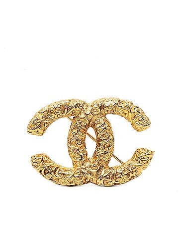 Chanel Chanel Coco Mark Brooch, 03A Engraving, Gold Plated, Women's. (view 1)