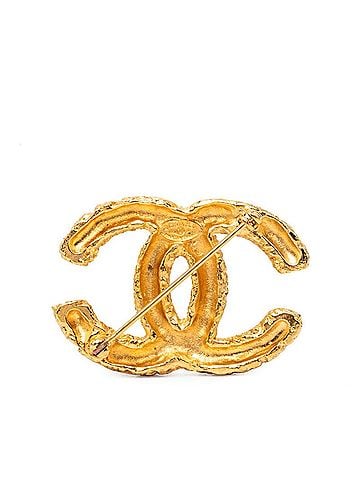 Chanel Chanel Coco Mark Brooch, 03A Engraving, Gold Plated, Women's. (view 2)