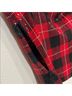 St. John Plaid Bow Print Checkered-gingham Color Block Red Black Tank Top Size 2 - photo 7