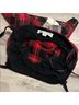 St. John Plaid Bow Print Checkered-gingham Color Block Red Black Tank Top Size 2 - photo 10