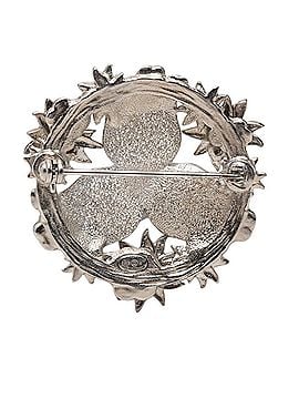 Chanel Chanel Coco Mark Camellia Emblem Brooch, A15A stamped, Silver, Multicolor Metal, Faux Pearl, Women's. (view 2)