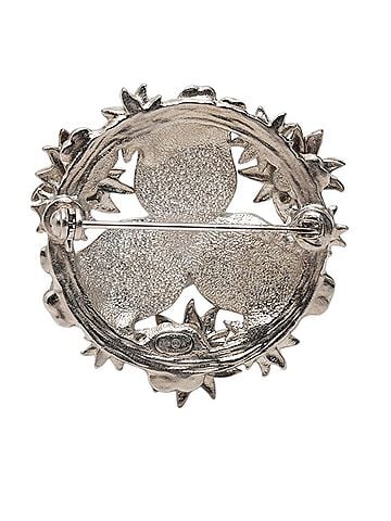 Chanel Chanel Coco Mark Camellia Emblem Brooch, A15A stamped, Silver, Multicolor Metal, Faux Pearl, Women's. (view 2)