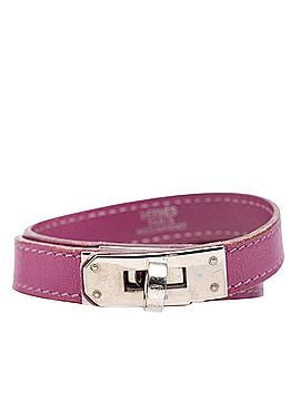 Hermès Hermes Kelly Double Tour Bracelet ?H Stamp Purple Silver Metal Veau Swift Leather Women's HERMES (view 1)
