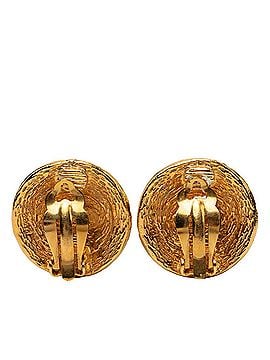 Chanel Chanel Vintage Coco Mark Logo Earrings, Gold Plated, Women's CHANEL (view 2)