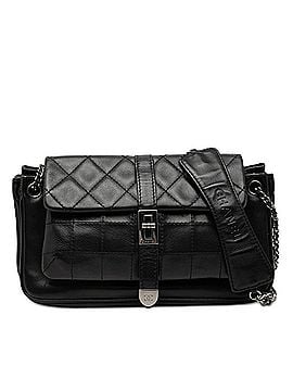 Chanel Chanel Coco Mark 2.55 Matelassé Chain Shoulder Bag, Black Lambskin, Women's CHANEL (view 1)
