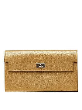 Hermès Hermes Kelly Pocket Long Wallet H086437CPY9 Gold Chevre Siamese Leather Women's HERMES (view 1)