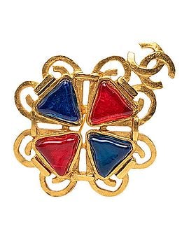 Chanel Chanel Coco Mark Vintage Brooch, 95P Stamp, Gold Plated Resin, Women's CHANEL (view 1)