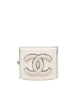 Chanel Chanel Coco Mark Bangle Bracelet, G22 Engraving, White Gold Plated Plastic, Women's. (view 1)