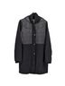 DKNY Solid Graphic Black Coat Size 12 - photo 1