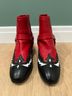 Zadig & Voltaire 100% Leather Red Black White Boots Size EU 36 - photo 4