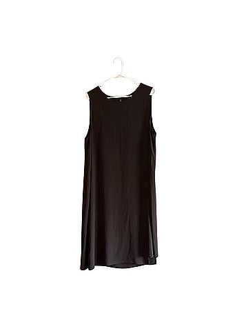 Eileen Fisher Georgette Crepe Silk Sleeveless Layered Overlay Dress Casual Dress (view 1)
