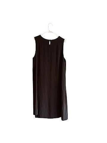 Eileen Fisher Georgette Crepe Silk Sleeveless Layered Overlay Dress Casual Dress (view 2)