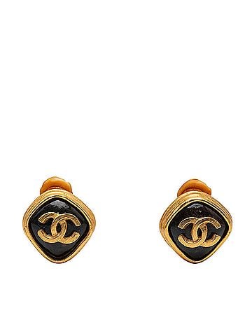 Chanel Chanel Coco Mark Vintage Earrings 97A Gold Plated Women's CHANEL (view 1)
