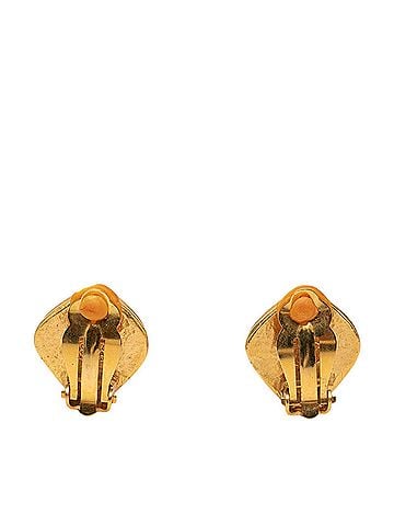 Chanel Chanel Coco Mark Vintage Earrings 97A Gold Plated Women's CHANEL (view 2)