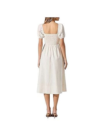 Astr Bow Detail Smock Bodice Casual Dress (view 2)