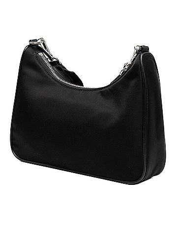 Prada Prada Triangle Logo Plate 2005 Re-Edition Re-Nylon Crossbody Shoulder Bag Black Nylon Leather Women's PRADA (view 2)