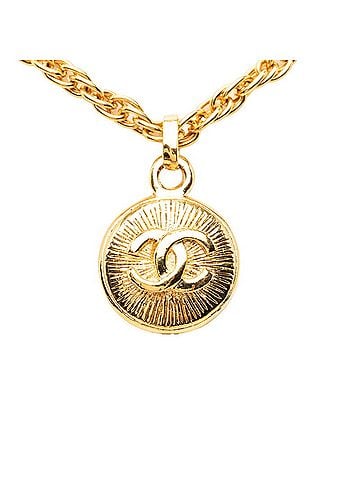 Chanel Chanel Coco Mark Vintage Chain Pendant Necklace, Gold Plated, Women's. (view 1)