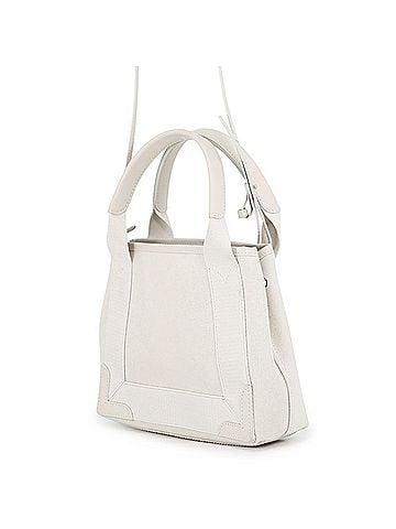 Balenciaga Balenciaga handbag Navy Cabas XS canvas leather 390346 BALENCIAGA 2-way white (view 2)