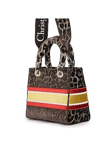 Christian Dior Christian Dior Lady D-Lite Medium Velvet Handbag M0565OTGT 2-way Leopard Print for Women (view 2)