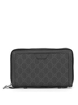 Gucci Gucci clutch bag GG Supreme second 395708 GUCCI black wallet handbag (view 1)